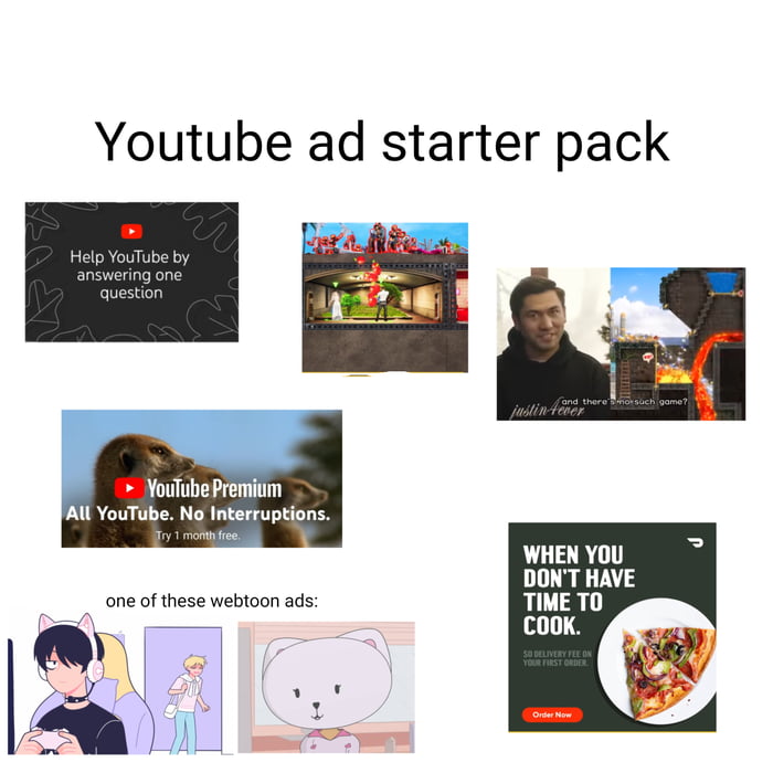 YouTube ad starter pack - 9GAG