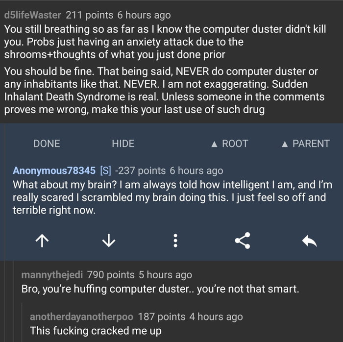 Huffing the duster 9GAG