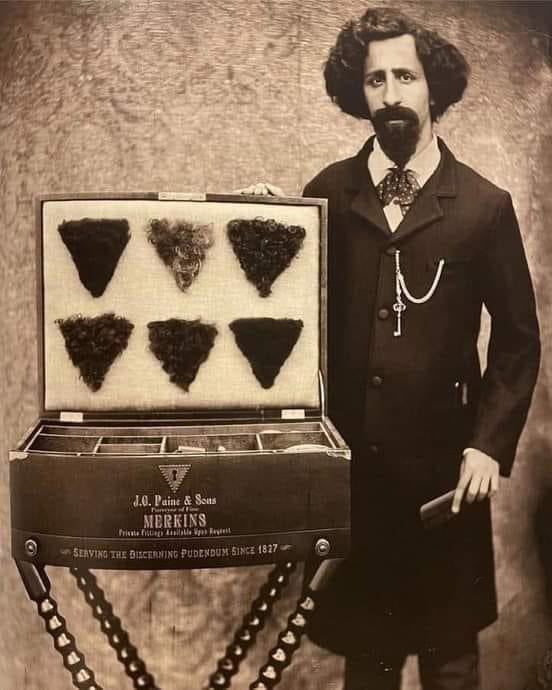 Pubic wig seller - ‘Serving the discerning pudendum since 1827’ - 9GAG