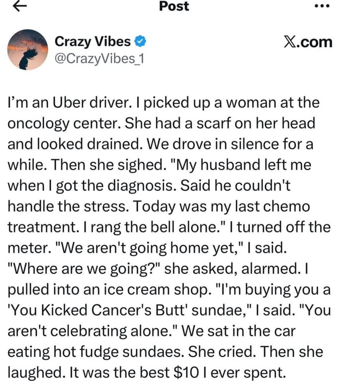 Uber driver goes above and beyond for a passenger - 9GAG