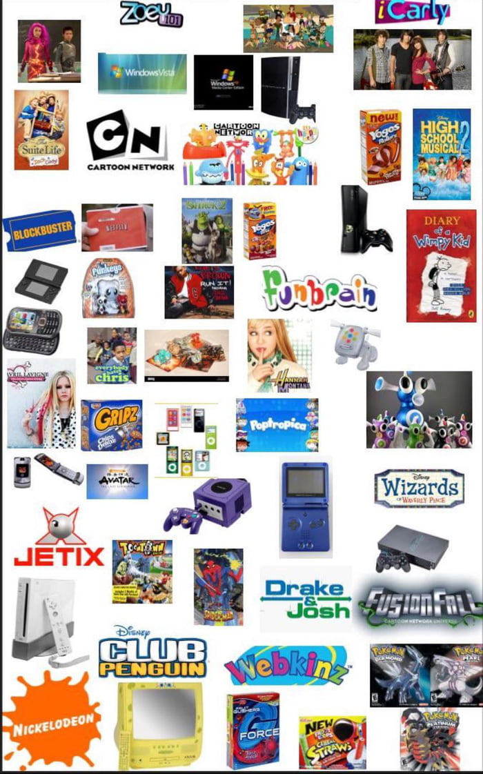 Older Gen Z childhood starter pack - 9GAG