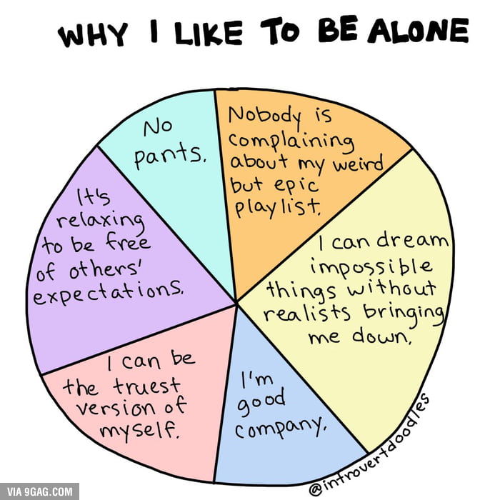 Why I Like To Be Alone (by Introvert Doodles) - 9GAG