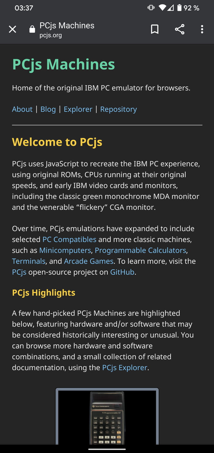 PCjs is an IBM / Windows emulator. Give it a try. Also Wolfenstein 3D