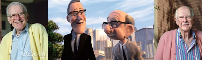 The Incredibles (2004) features a cameo by Frank Thomas and Ollie ...