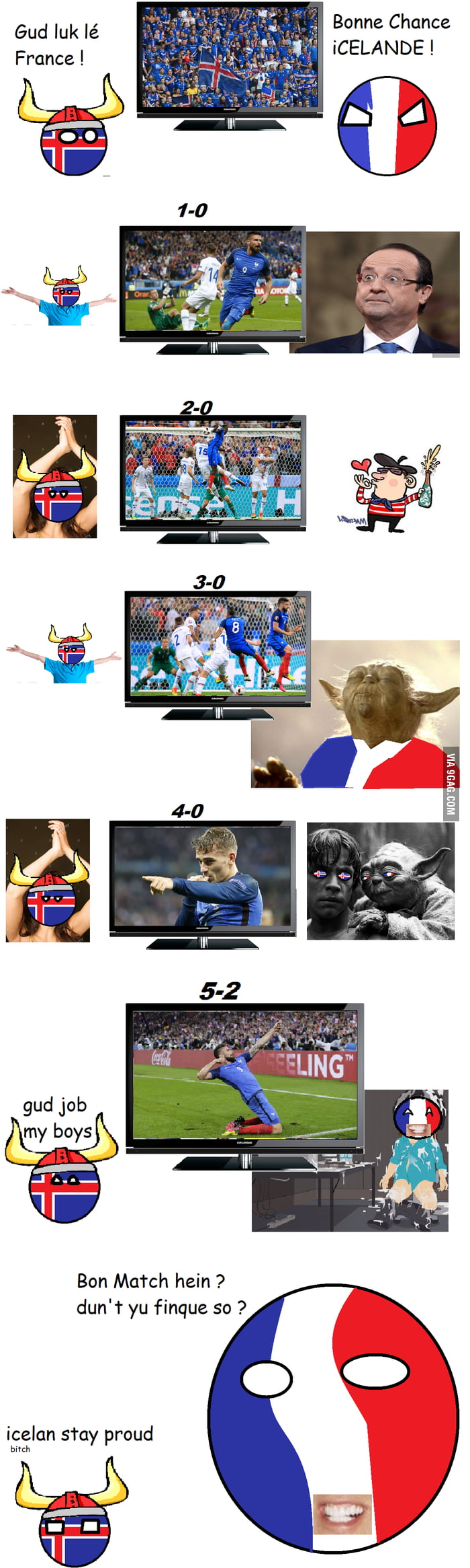 Iceland France Match From A French POV My First Countryball Meme