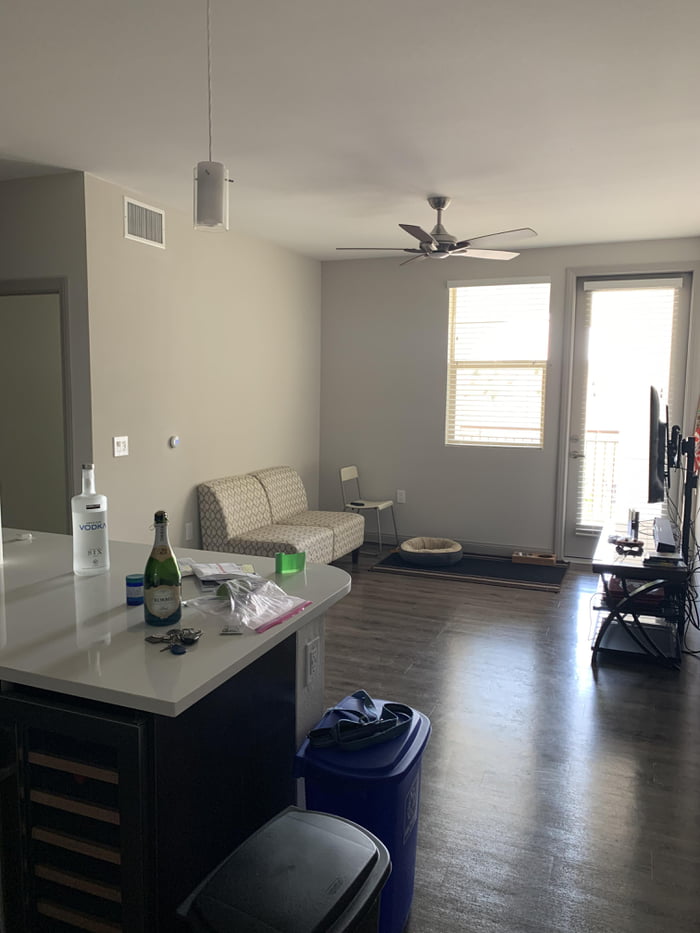 First apartment. Don’t have much yet, but its home. 9GAG