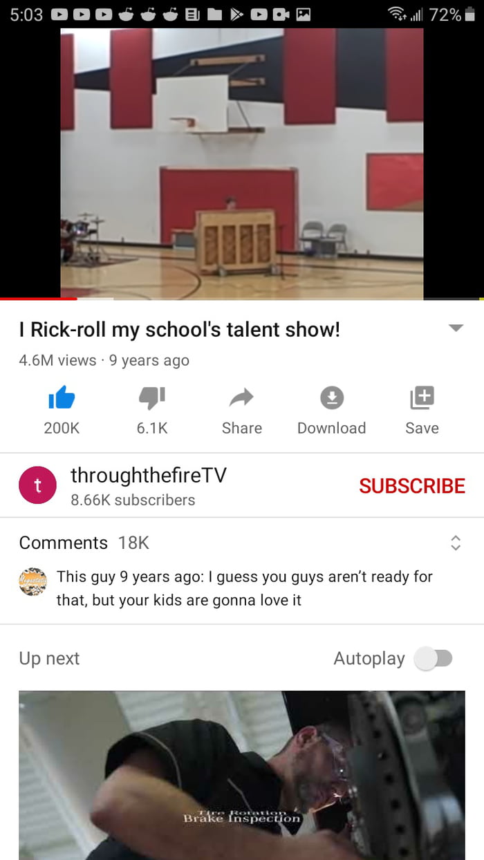 This madlad rickrolls  themselves - 9GAG