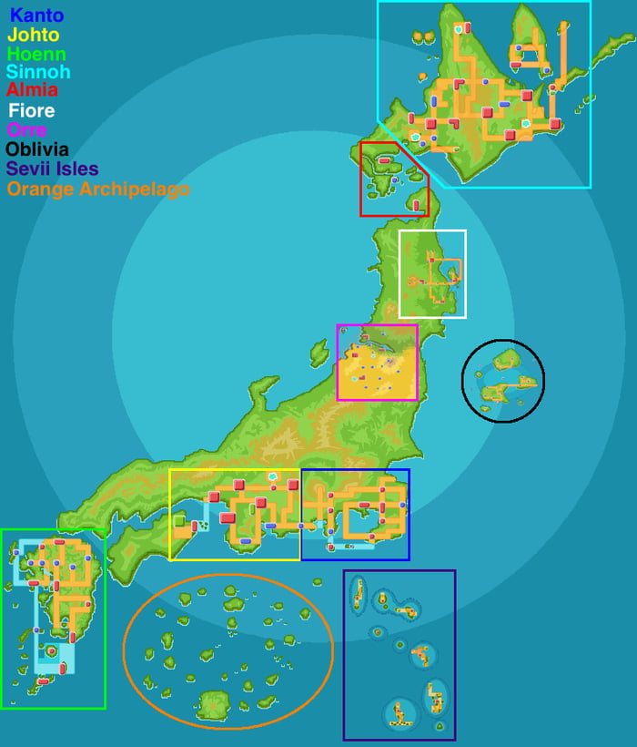 Map of the regions based on real places in japan 9gag