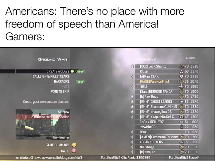People on MW2 lobbies were f**king ruthless 9GAG