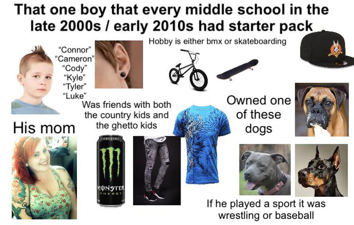That one boy that every middle school in the late 2000s / early 2010s ...