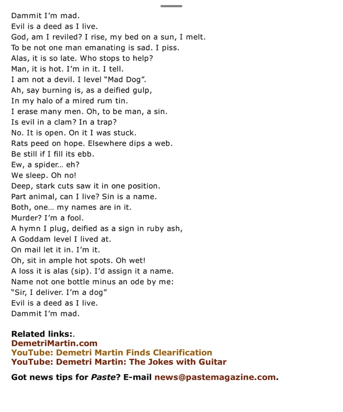 A palindrome poem. The same forward and backwards. - 9GAG