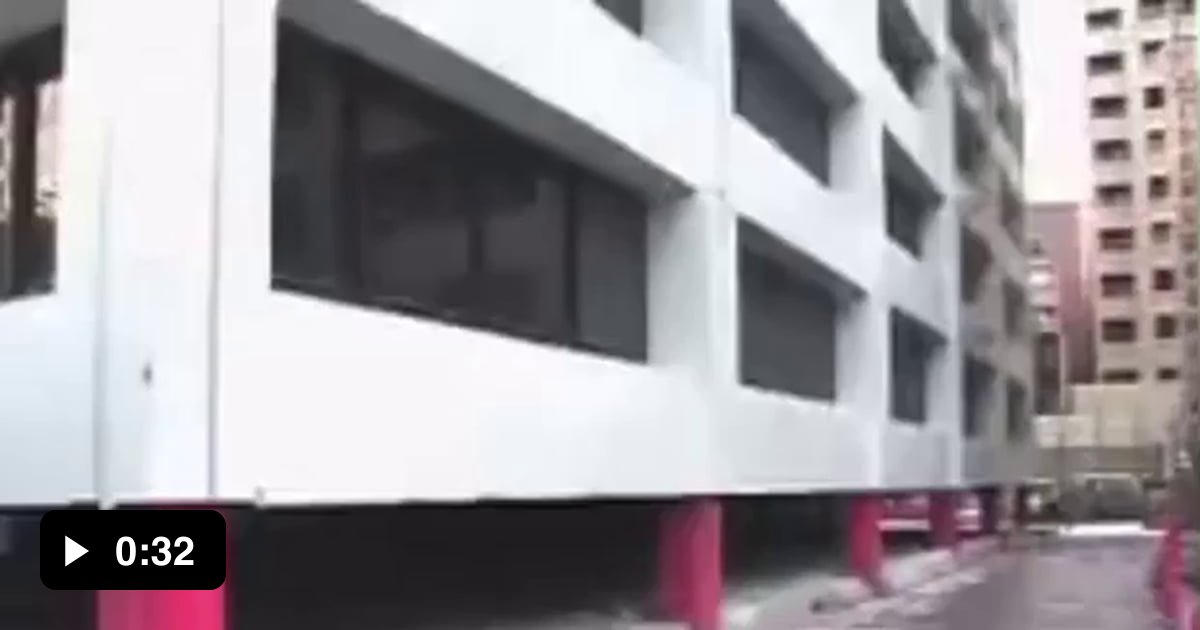 A building being demolished from the bodttom-up. - 9GAG