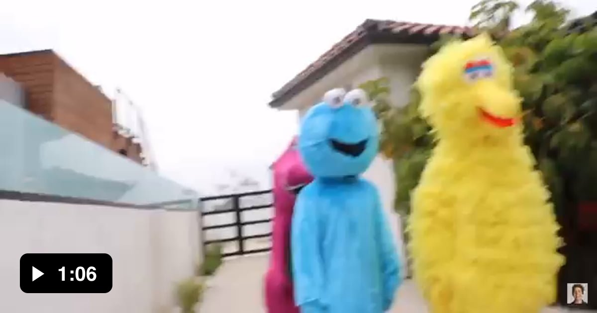 David Dobrik and his friends dress as big bird, barney and cookie ...