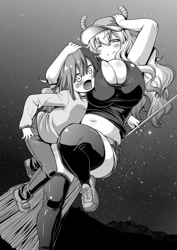 Lucoa and Shouta going for a ride. 