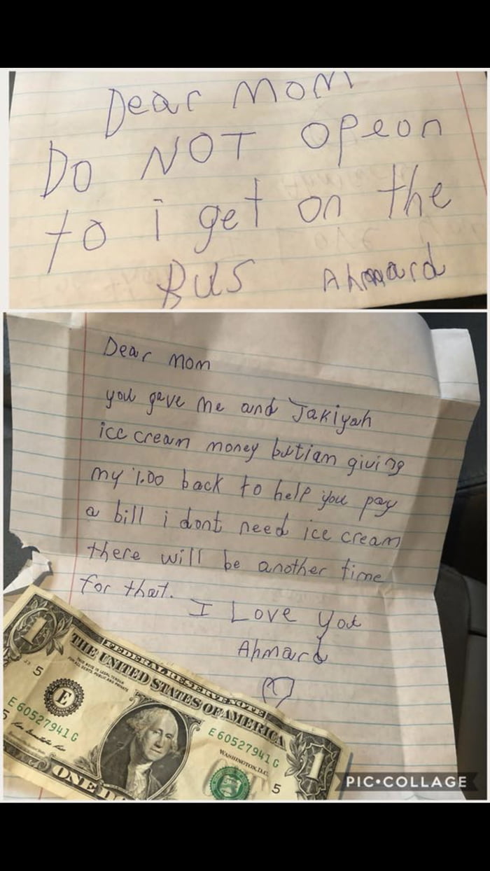 This kid wrote a letter to their mom. It’s touching. - 9GAG