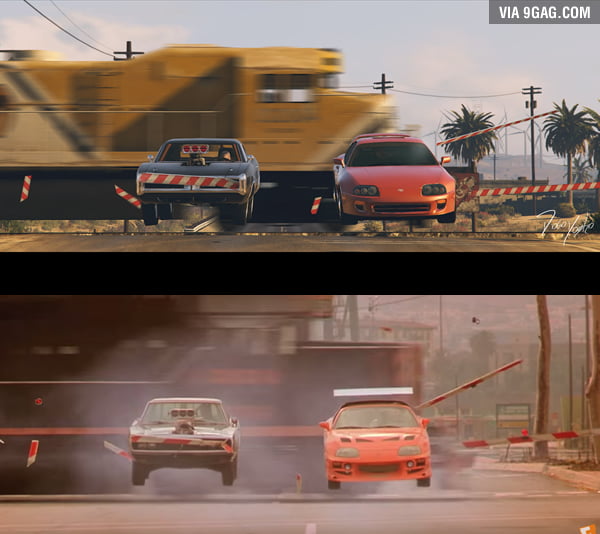 Recreating The Fast and the Furious in GTA V - 9GAG