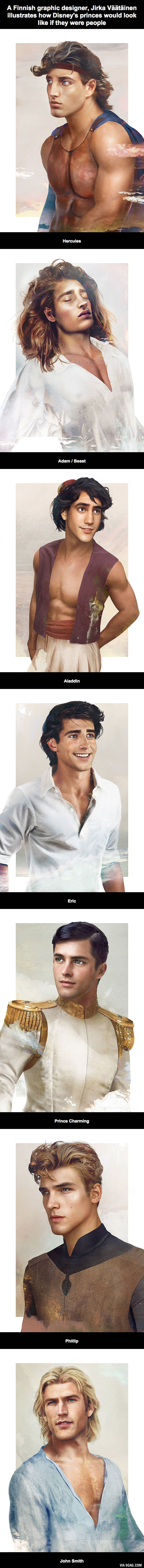 How Disney Princes Would Look In Real Life (By Jirka Väätäinen)