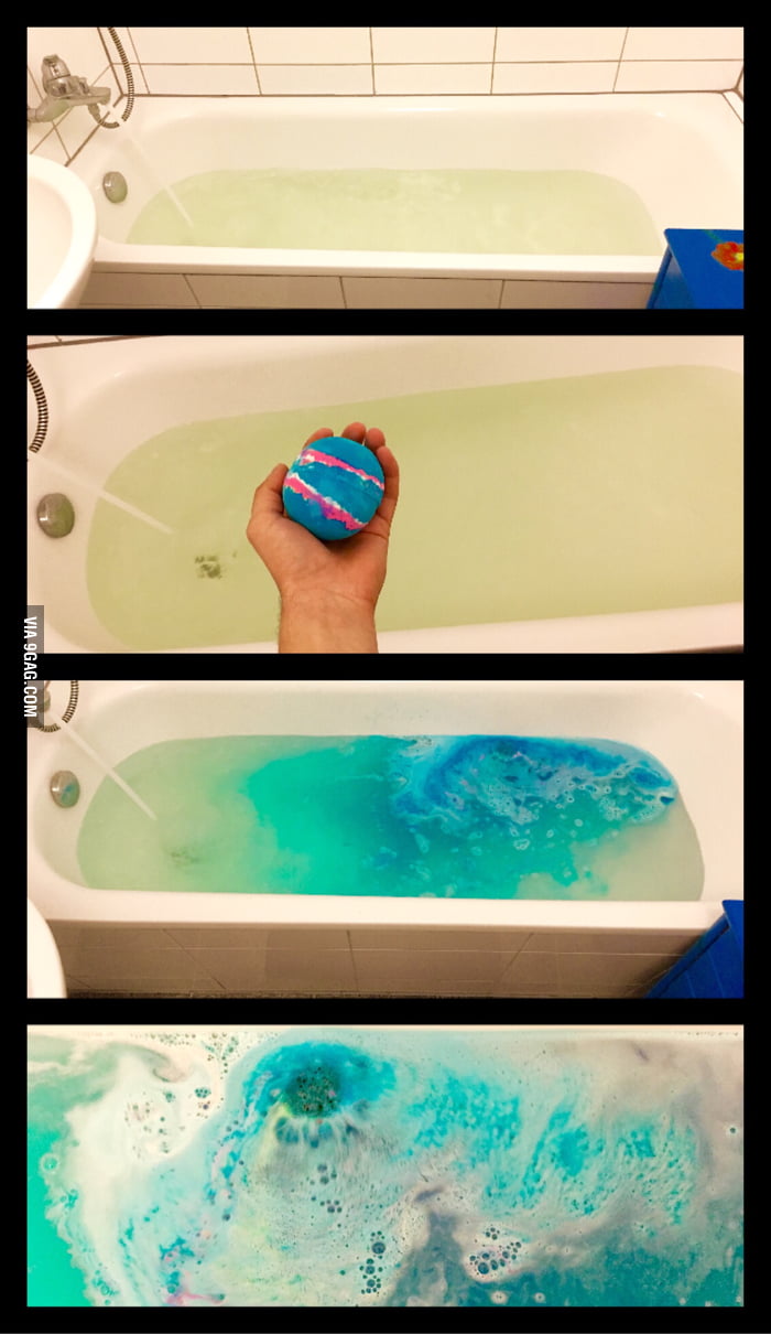 So this is bathtub space bomb. - 9GAG