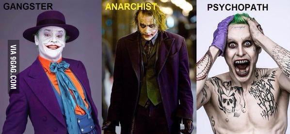 Three faces of Joker - 9GAG