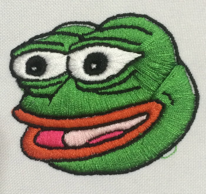 Somebody asked me to make an embroidered Pepe. - 9GAG