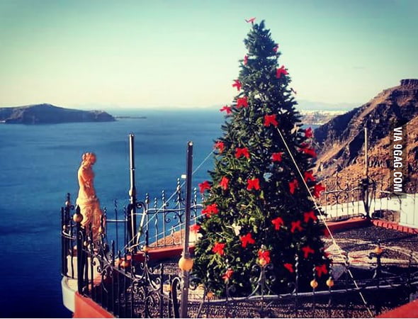 Merry Christmas From Santorinigreece 9gag 