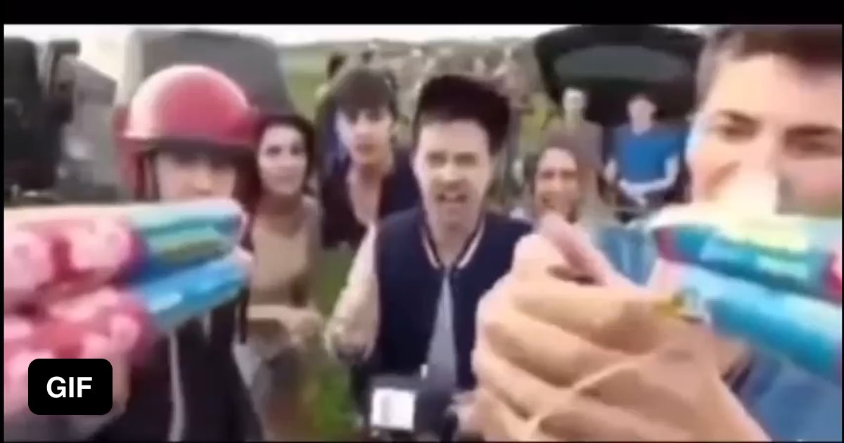 Roman candles on a drone look like something out of a war movie (037