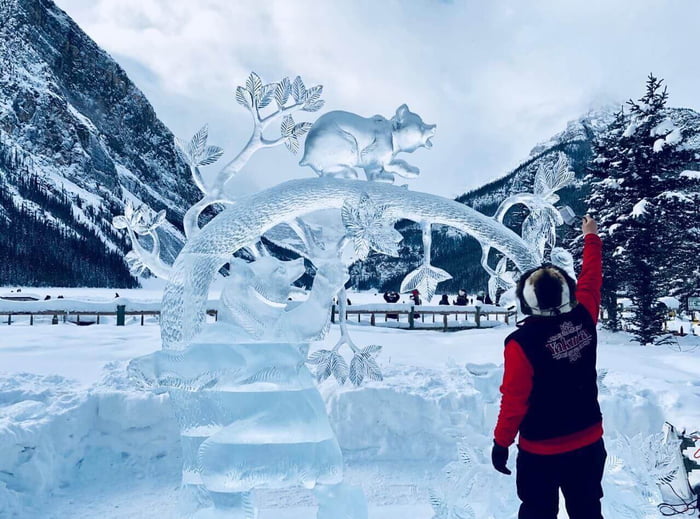 Ice Magic Festival at Lake Louise, Canada 9GAG