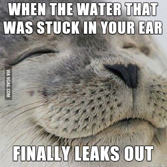 Every time I go swimming I get water in my ear. - 9GAG