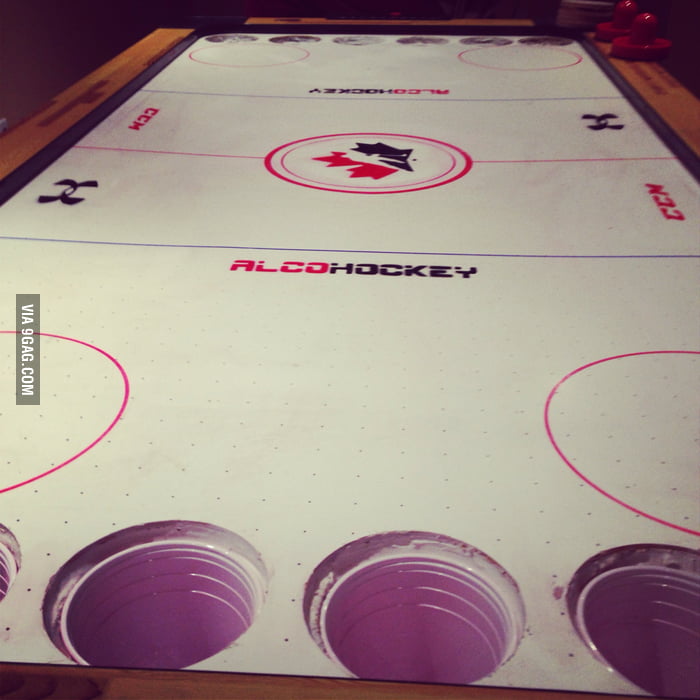 My Alco-hockey table is complete - 9GAG