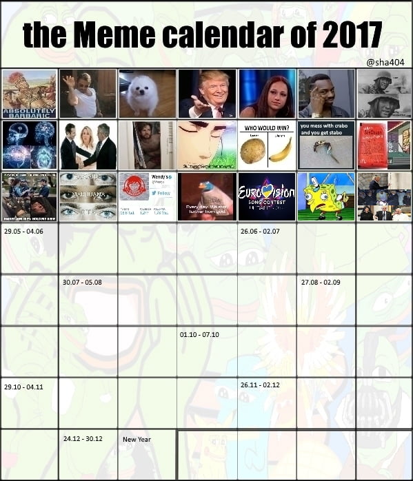 Week 21 of the weekly Meme Calendar in 2017 9GAG