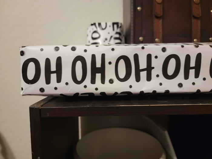 This Christmas wrapping paper may be inappropriate for some viewers ...