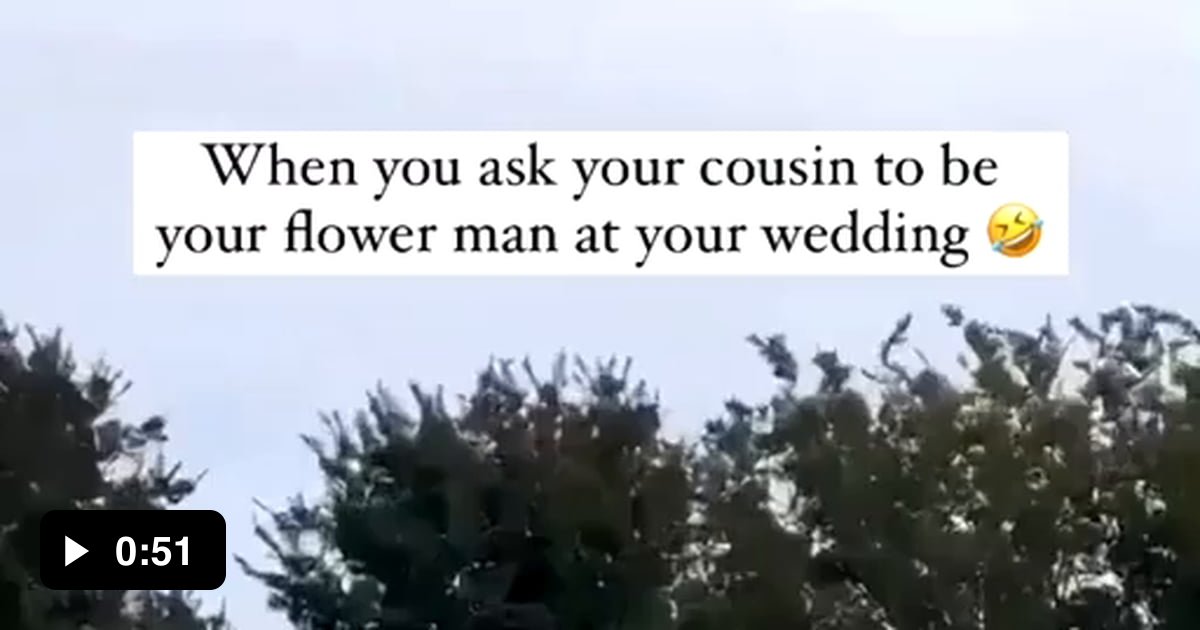 Flower boy doing a perfect job at cousin's wedding 9GAG