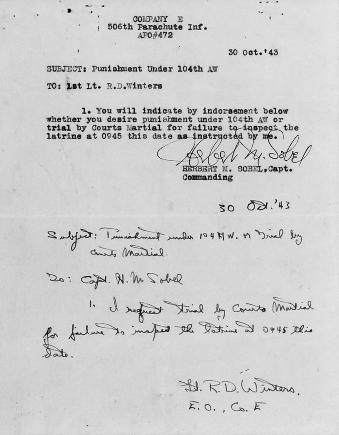 the-actual-court-martial-letter-from-cpt-sobel-to-lt-winters-as-seen