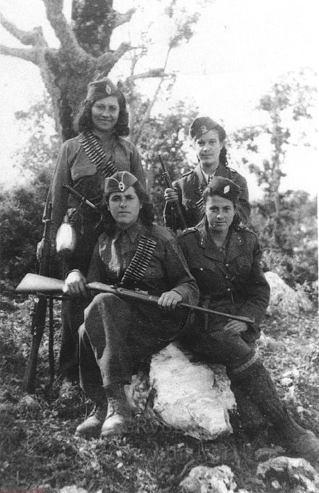 Women members of the Anti-fascist 54th Partisan Batallion of the ...