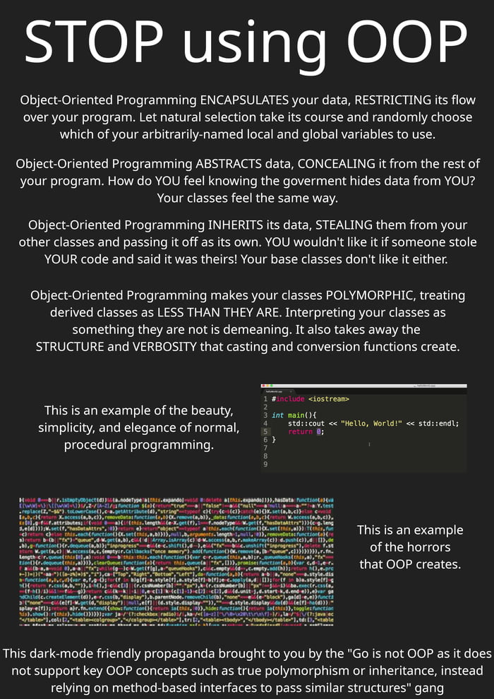 Stop using OOP today - 9GAG