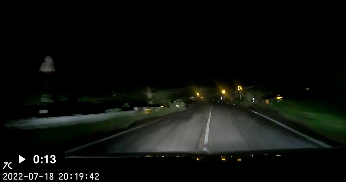 Idiot overtaking on a mountain road, at night. - 9GAG