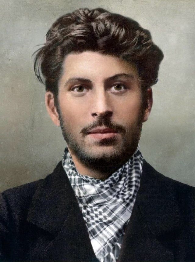 Young Joseph Stalin, colourised - 9GAG