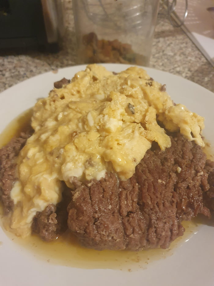 Scrambled Eggs With Ground Beef Dinner. I'd Reckon Gordon Would Approve ...