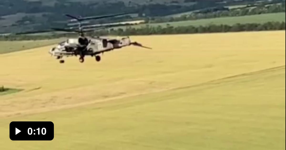 Ka-52 continue to fly with part of its tail blown off - 9GAG