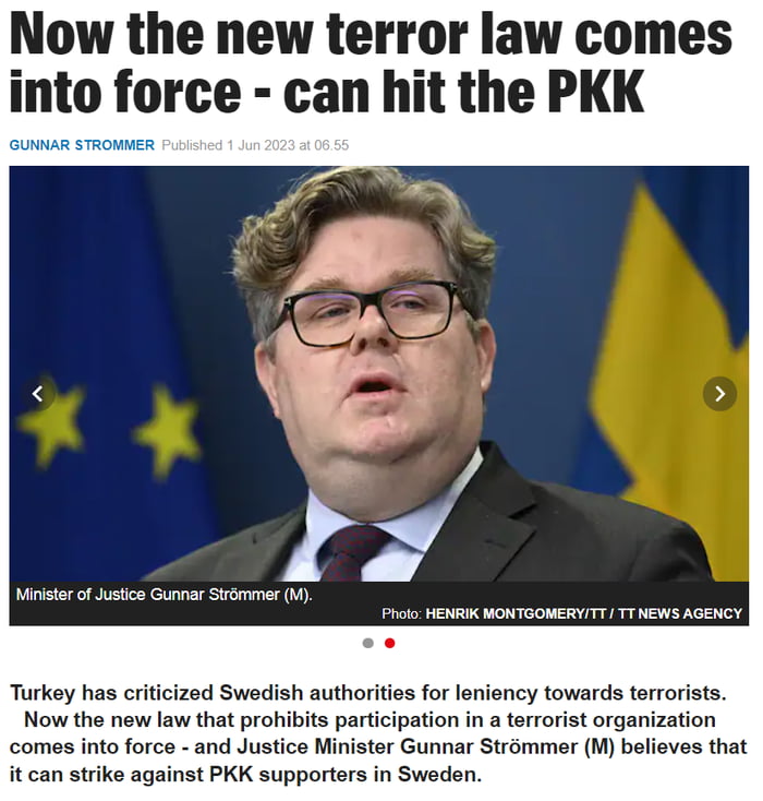 Swedish Minister Of Justice, Gunnar Strömmer: "With The New Terror Law ...