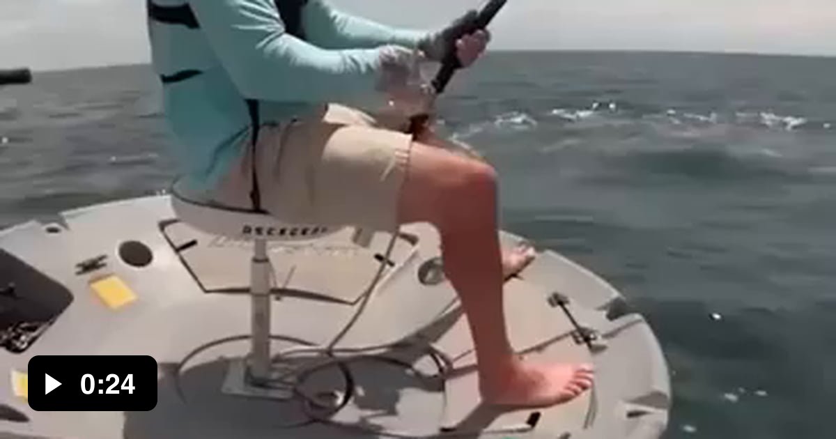 Broken fishing rod still reel in the huge fish - 9GAG