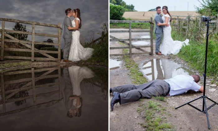 How that perfect wedding photo is captured - 9GAG