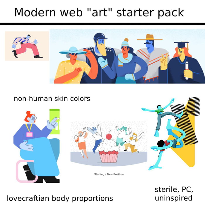 Modern web “art” starter pack - 9GAG