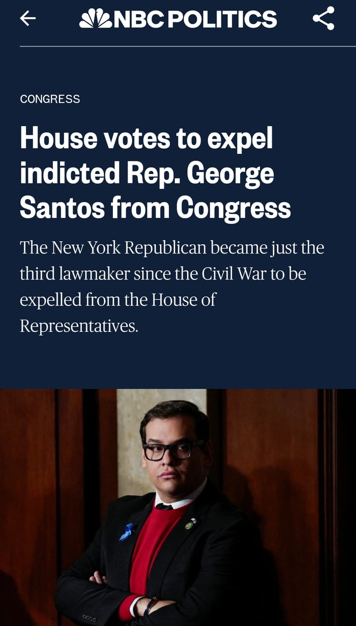 George Santos Has Been Expelled From The House After A Republican Lead ...