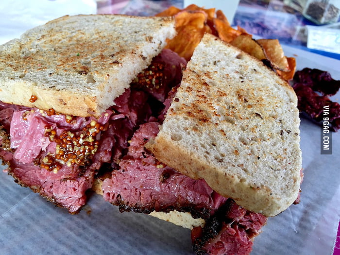 Pastrami on rye. Trenchers Tulsa, OK 9GAG