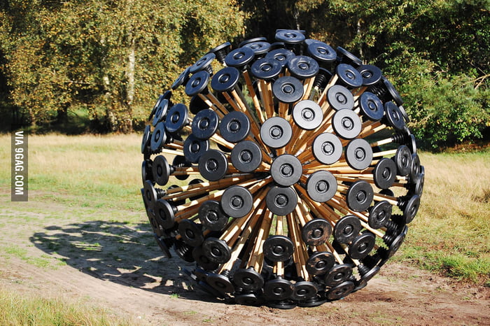 Wind driven sphere of bamboo and biodegradable plastic designed to ...