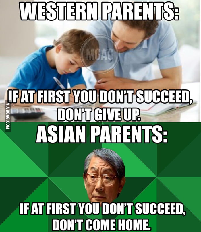 Western Vs Asian Parenting 9gag