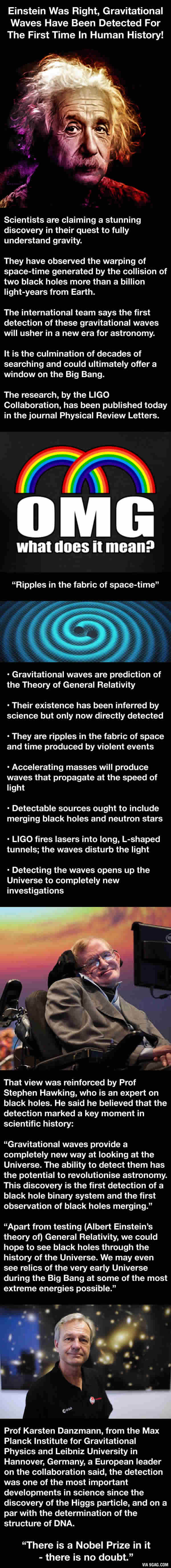 Einstein Was Right, Gravitational Waves Have Been Detected For The First Time In Human History!