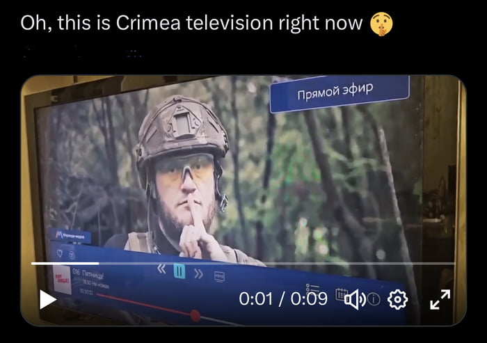 Crimean Television Was Hacked And Broadcasts Ukrainian Messages - 9GAG