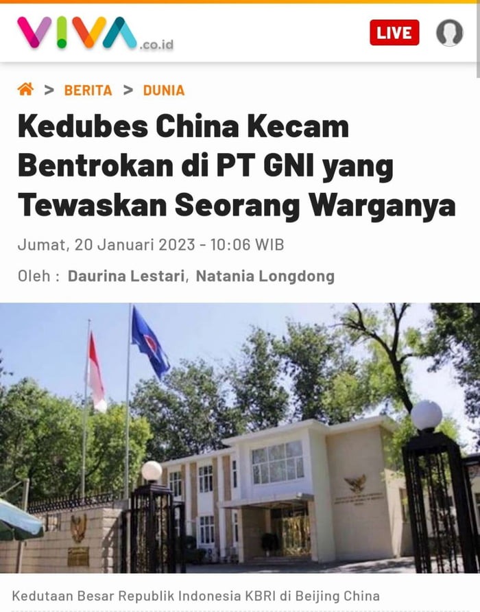 Polisi Melepaskan Tka Asal China Terkait Kerusuhan Di Pt Gni Di